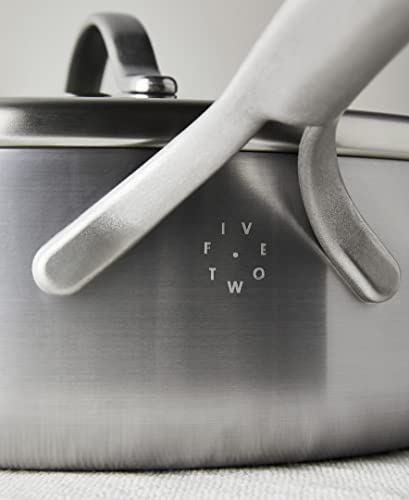 Greenpan X Food 52 Five-Two Essentials, Tri-Ply Stainless Steel 4Qt Everyday Saute Pan With Lid, Pfas-Free, Multi Clad, Induction, Dishwasher Safe, Oven Safe, Silver #TOP1