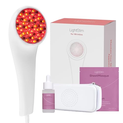 LightStim for Wrinkles LED Red Light Therapy with 72 LEDs (605, 630, 660, & 855 nm Wavelengths). Reduces Fine Lines, Wrinkles, Rejuvenates Skin, and Maintains a Youthful Appearance FDA Cleared White