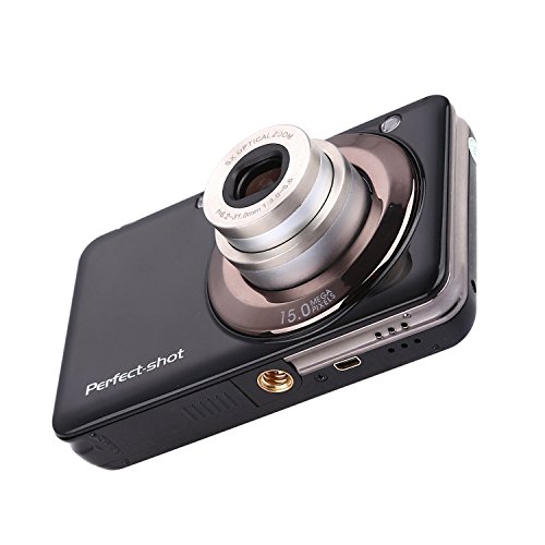 GordVE SJB009 2.7 Inch TFT 5X Optical Zoom 15MP 1280x720 HD Anti-Shake Smile Capture Digital Video Camera-Black