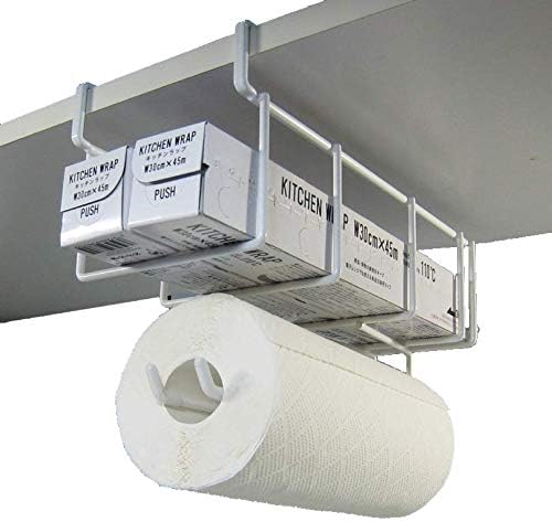 Amazon ラップホルダー キッチンペーパーホルダー 片手でカット 穴あけ不要 ネジ止め不要 日本製 アールエスハンガースタジオ キッチンペーパーホルダー