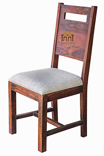 Image of Solid Sheesham Wood Set of Two Dining Chairs for Dining Room | Study Room | Office | Guest Room | Finish Color - Honey Finish |