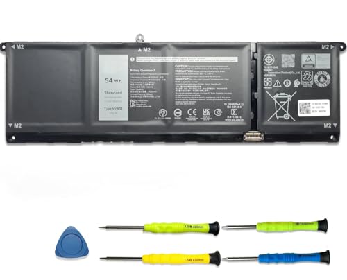 Image of V6W33 54Wh Laptop Battery Replacement for Dell Inspiron 3510 3520 3511 3515 5310 5510 5515 5625 5630 Inspiron 14 7415 7420 7425 7430 7435 7445 2-in-1 Latitude 3320 3520 3420 Vostro 3515 Series