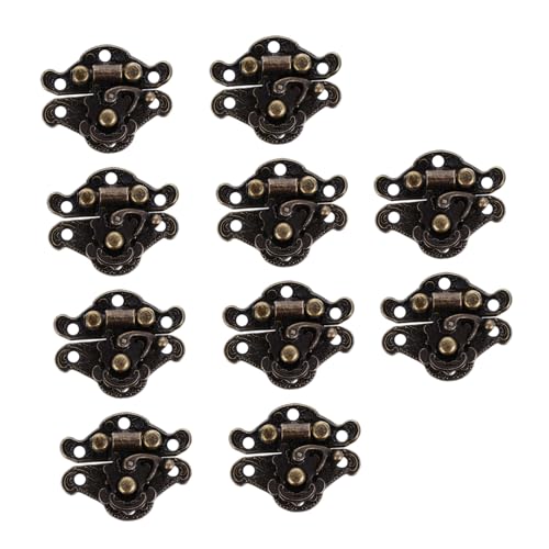 Toddmomy 20 piezas Hebillas Vintage para Caja de Madera Cierre de Pestillo Antiguo para Joyero Armario y Caja de Almacenaje Diseño Retro Fácil de Instalar de Repuesto