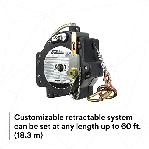 Image of 3M DBI-SALA EZ-Line 7605060 Retractable Horizontal Lifeline System, 60' Galvanized Cable, Built In Winch, Tension and Impact Indicators, Blue