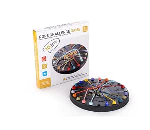 Skipping Ropes Puzzle skibitoys Rope Challenge Game, 10-in-1 Twisted Rope Brain Teaser Set ...