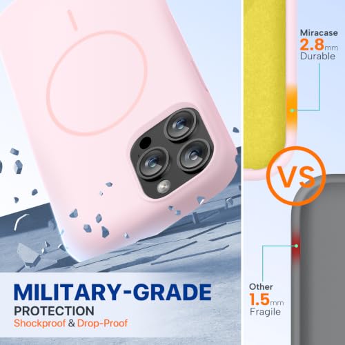 Image of Miracase Compatible with iPhone 12 Pro Max Case, [Soft Anti-Scratch Microfiber Lining], Liquid Silicone Case Gel Rubber Shockproof Drop Protection Phone Case for 12 Pro Max, Sand Pink
