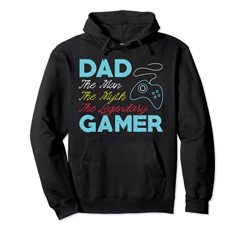 Gamer Papa El hombre y el mito -Video Gamer Sudadera con Capucha