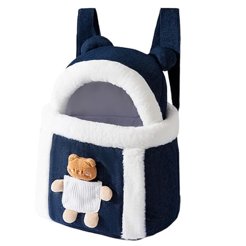 暖かいペット キャリー バッグ、暖かい猫キャリア | ウォームキャットキャリア持ち運び用トラベルキャットバックパック,屋外子犬キャリア、上部 開口 部付き猫キャリア、猫用