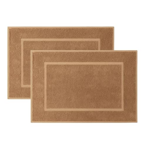 La mejor selección de Toallas de pie los 10 mejores. 42 La Josefina 2 Tapetes De Baño 100% Algodon 50 x 70 cm (Beige)