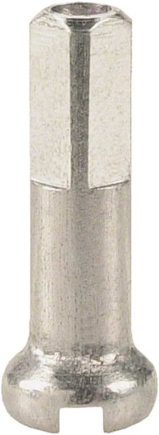 Replacement Compatible with DT Swiss Brass Spoke Nipples 1.8x16mm, Silver, Durable Brass, Traditional Bicycle Bike
