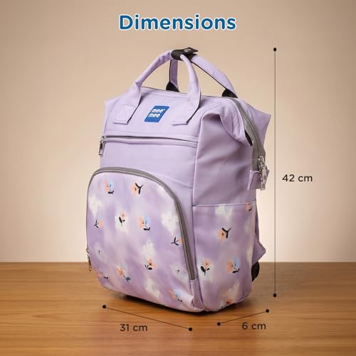 Image of Mee Mee Metro Luxe Mom Diaper Bag Backpack | Large Capacity Baby Bag with Multiple Pockets | Bottle Warmer Pocket | Changing Mat | Travel-Friendly & Stroller Straps | Waterproof & Stylish