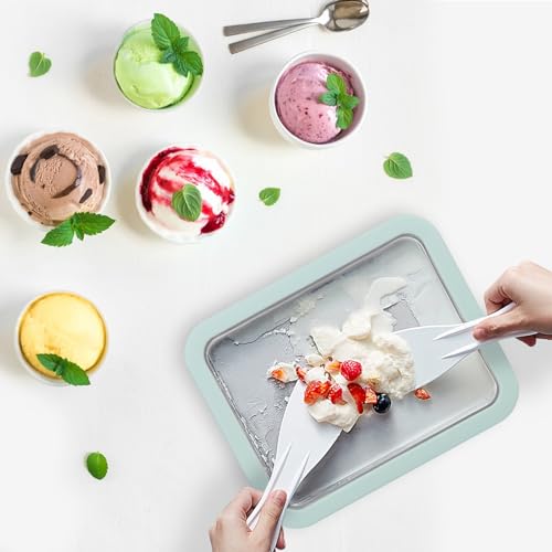Pyrrhonian Fabricante De Helados Instantáneos, Ice Cream Rolls Maker Machine, Maquina De Hacer Helados, Plancha Para Hacer Helados, Maquina Helado Frito