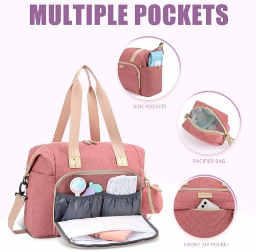 Tuwubi Diaper Bag Backpack with Dummy Bag, Large Travel Diaper Bag for Mom and Dad, Multifunctional Large Baby Bag