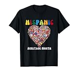 Photo Gallery flags in heart shape for kids hispanic heritage month maglietta Photo Gallery flags in heart shape for kids hispanic heritage month maglietta