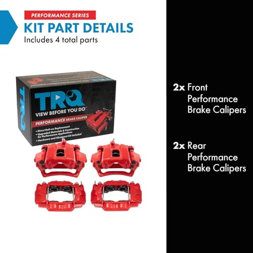 Image of TRQ Brake Caliper Set Performance Compatible with 2003-2005 Toyota 4Runner 2007-2014 FJ Cruiser