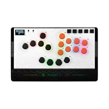 Haute42 Leverless Controller for Arcade Gaming CAT - 3 Levels Adjustable Travel - Magnetic Detachable Panel - Laser-Engraved Wrist Rest - Custom RGB Controller for PC/Switch/PlayStationWhite