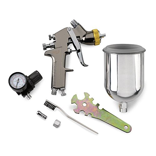 Neiko 31215A Hvlp Spray Gun Paint Sprayer, 1.7 Mm Spray Paint Gun, Nozzle Size 600 Cc Air Gauge Regulator, Auto Paint Spray Gun, Hvlp Spray Gun Kit #TOP1