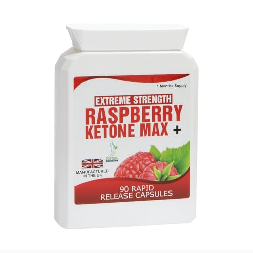 Raspberry Ketones Max 90 Capsules Weight Management Diet Pills One Month Supply 1500mg Daily Dose Dieting