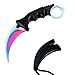 Wetop Karambit Knife, Tactical Combat Karambit Neck Knife, CS-GO Stainless Steel Tactical Knife with Sheath and Cord, Nice Knife for Outdoor Survival, Camping or Self Defenses (Rainbow)
