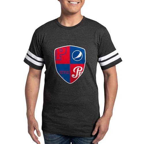 CafePress Pepsi Varsity Badge 7 Mens Football Shirt Men's Football T-Shirt Smoke Gray