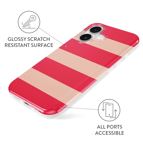 Coque silicone souple iPhone 16 antichoc anti rayure fine rouge - 5