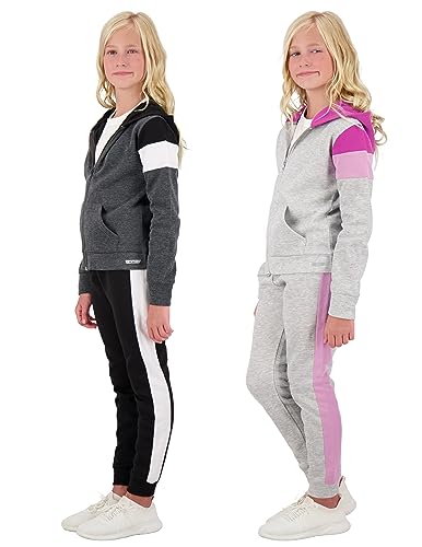 Hind Girls Jogger Sets 4 Piece Active Fleece Hoodies and Joggers Sweatpants for Girls Athletics4