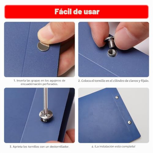 Miniatura 4 de Yixisi 25 Juegos M5x5mm Juego De Tornillos Chicago, Remaches Cuero, Tornillos De Encuadernación De Libros, Para Decoración De Cuero, Dorado