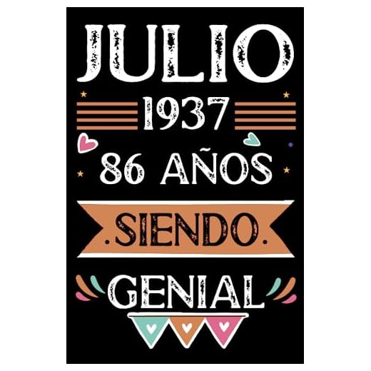 CUADERNO, Julio 1937, 86 Años Siendo Genial: Libro de visitas, cuaderno, 110 páginas de felicitaciones, idea de regalo, regalo Para la esposa, novia, mujer, La madre