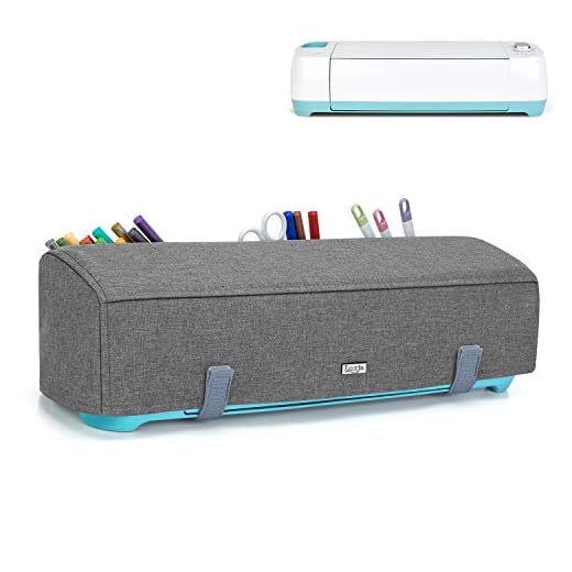 Luxja Antipolvo Funda para Cricut Explore Air, Explore Air 2, Cubierta a Prueba de Polvo para Cricut Machine, Gris