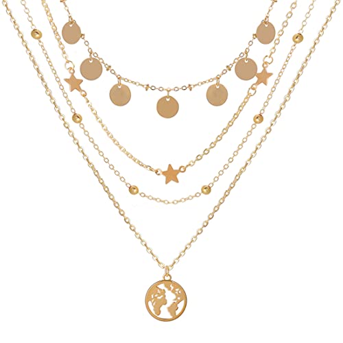 Layered Gold-Plated Necklace Set