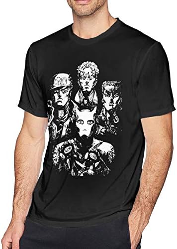 FAEOT Mens Cool Jojos Bizarre Adventure T Shirts Black