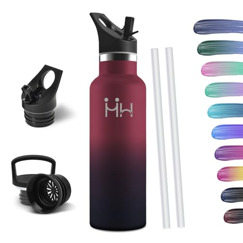 HoneyHolly Botella Termica 750ML, Reutilizable Sin BPA, Botella Agua Acero Inoxidable, Aislamiento Al Vacío de Doble Pared, Cantimplora Termica para Adultos, Deporte, Oficina, Yoga | Botella Agua