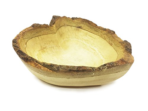 WitnyStore Heart Shaped Wooden Bowl Design Serving Dessert Fruit Snack Plate Wood Dish