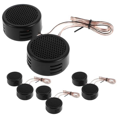 COHEALI 4 Pares de Tweeters de Cúpula para Coche Altavoces de Bocina de Alta Eficiencia 500W Unidad de Tweeter para Sistema de Audio Interior Accesorio para Mejorar Sonido Vehículo
