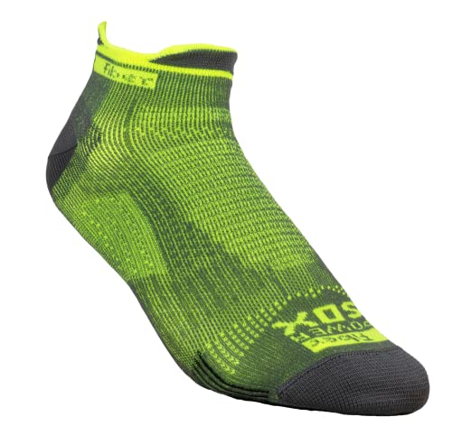 Meia Cano Curto de Compressão Esportiva - Fiber Powersox (M, VERDE LIMÃO)