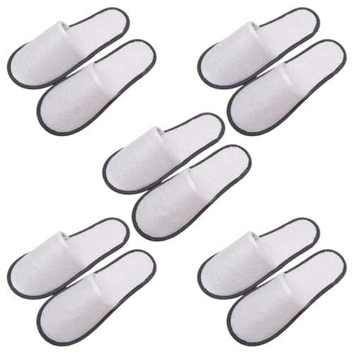5 pares de sapatilhas Spa Hotel lavável para mulheres homens, sapatilhas de ondulação, sapatilhas de hotel, sapatilhas de spa
