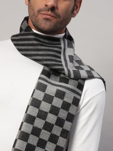 Image of Ravaiyaa - Attitude is everything Men's Reversible Stripe Pattern Winter Wool Scarf, Muffler 72 inchx12 inch Inch