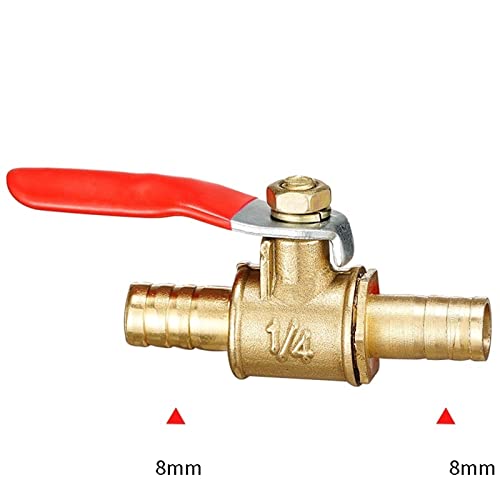 Connecteur pneumatique 8mm vanne d'arrêt laiton pour tuyau de carburant huile air