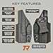 Rounded IWB Holster Fits: Springfield Echelon FS Holster - RH - Black Kydex - Concealment Express - American Made