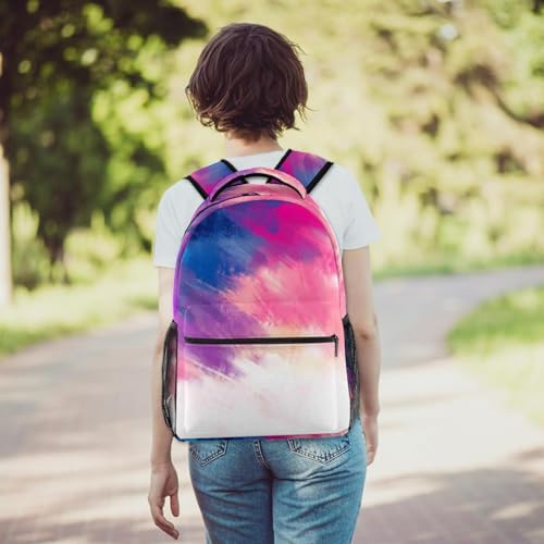 Sac à dos dégradé de rose multicolore au design original pour adolescents - 6