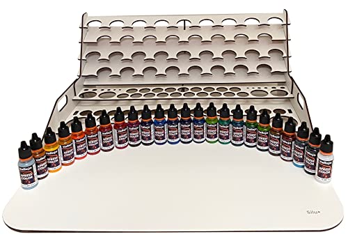 Pinturas Vallejo Nueva Gama Reformulada Xpress Color, set de 24 Pinturas más Paint Station Vallejo con Extension Para Pinturas Citadel, Organizador de pinturas acrilicas, pinceles y herramientas Cover