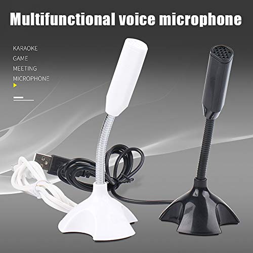 Microphone gaming USB blanc pour des sessions de live fluides sur ordinateur portable