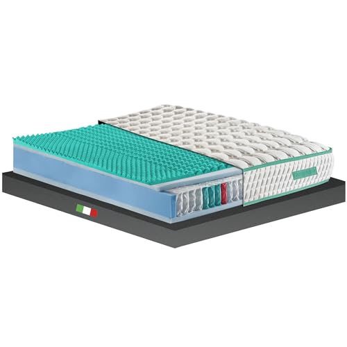 GEEMMA® Materasso singolo 80X190 Molle Insacchettate e Memory H27 –
