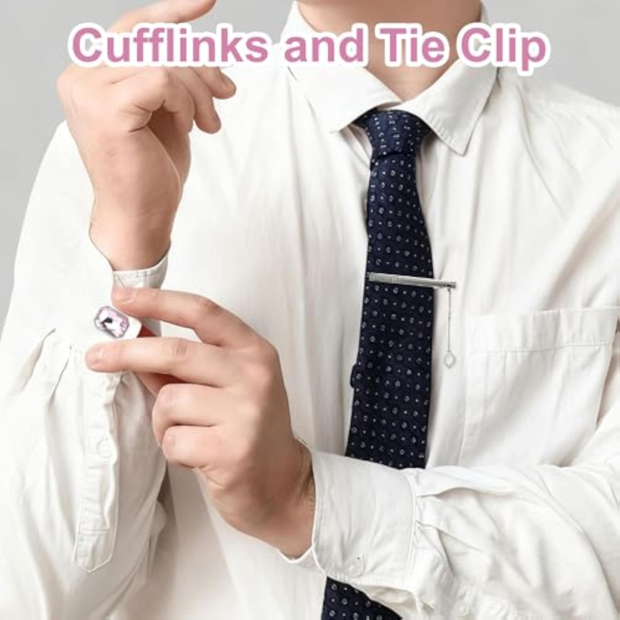 Cufflinks Set for Men, Diamond French Cufflinks