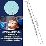 OCBA Double Headed Tarter Scraper Tooth Scaler Stainless Steel Plaque Remover for Dogs & Cats Pet Dental Teeth Cleaning Tool - Image 2