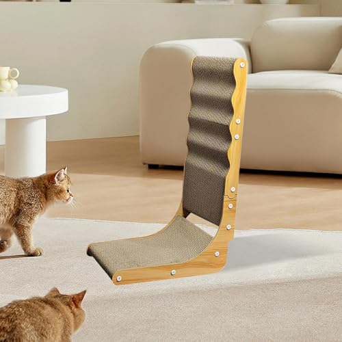 Planche à griffer pour chat actif avec jouet interactif de stimulation