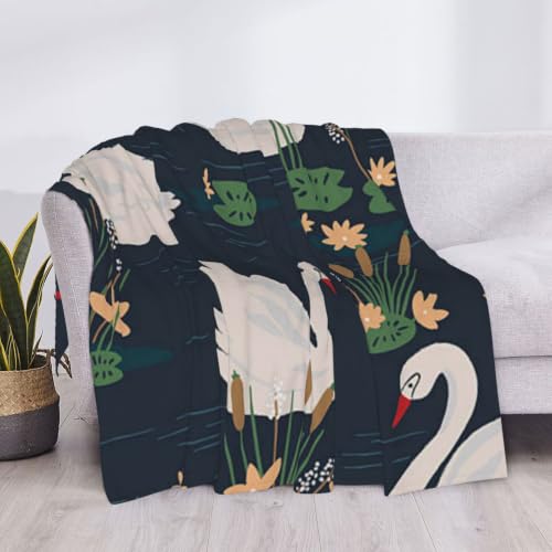 Couverture en flanelle de qualité supérieure imprimé cygnes chic - 5