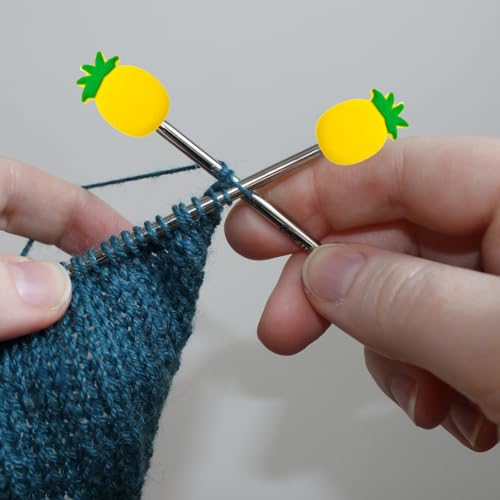 Image of Capiant 10 Pack Cute Fruit Knitting Needle Point Protectors, Knitting Needle Stoppers, Silicone Needle Point Protectors Knitting Accessories and Supplies Knitting Tools