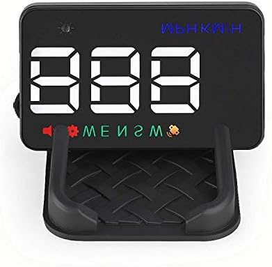 ABUYCS 3.5'' A5 GPS HUD Head Up Display Km/h MPH Over Speed Alarm Speedometer for All 12V Vehicle SUV, Cigarette Lighter Powered & 2 Displays Alternatives(HUD & Standard)