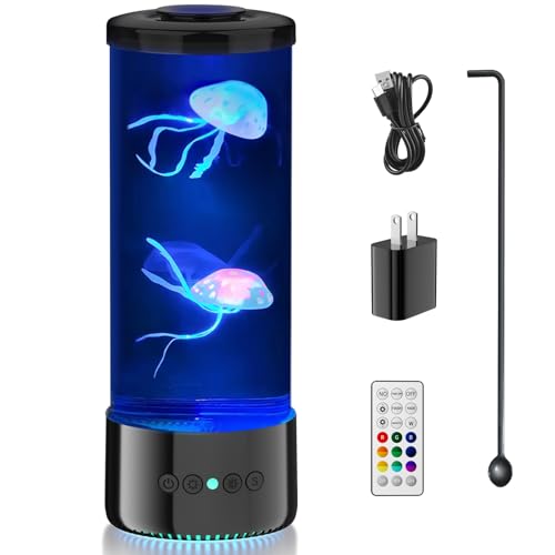 Bodami LED Jellyfish Lamp - Large Table Lamp with Remote Control, Dimmable & Multi-Color Mood Light - Perfect Holiday Gift for Adults & Kids Room Decor